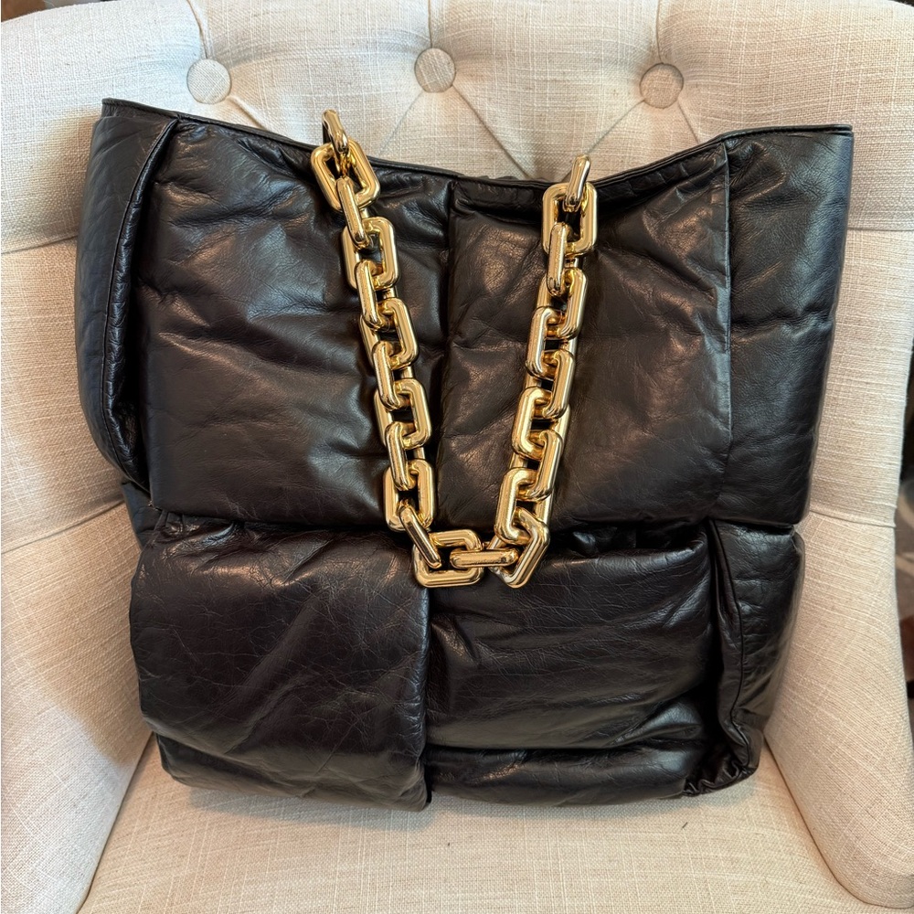 Bottega dark brown tote.